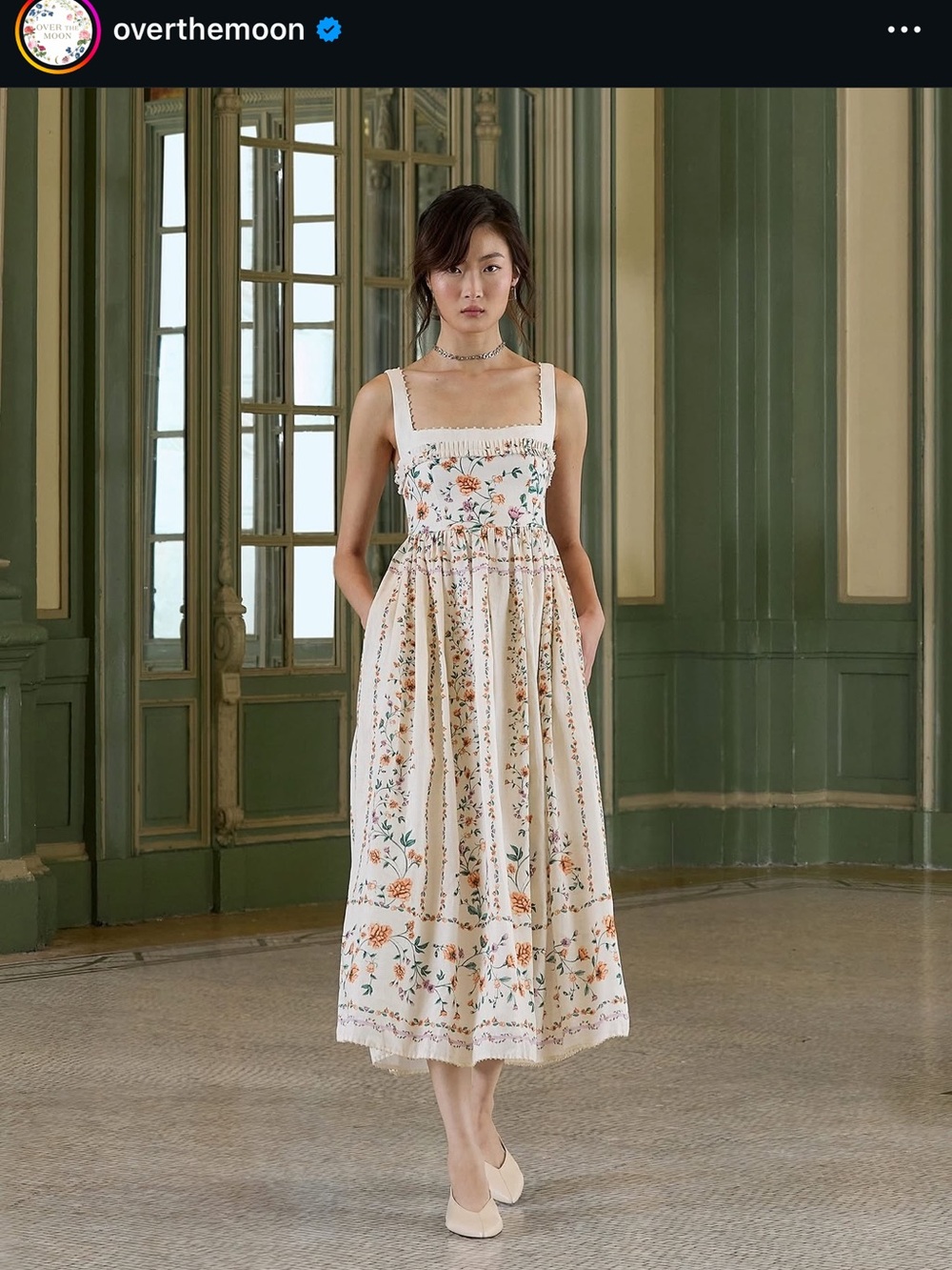 Agua Bendita Barbara Chinensis Midi Dress